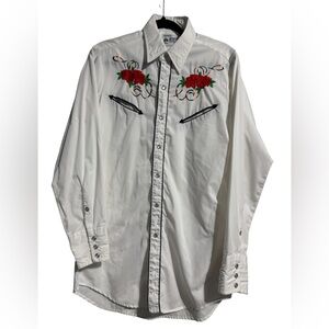 Vintage MWG Western’s Best Cowboy Shirt Medium Made in Winnipeg Extra Long Tail